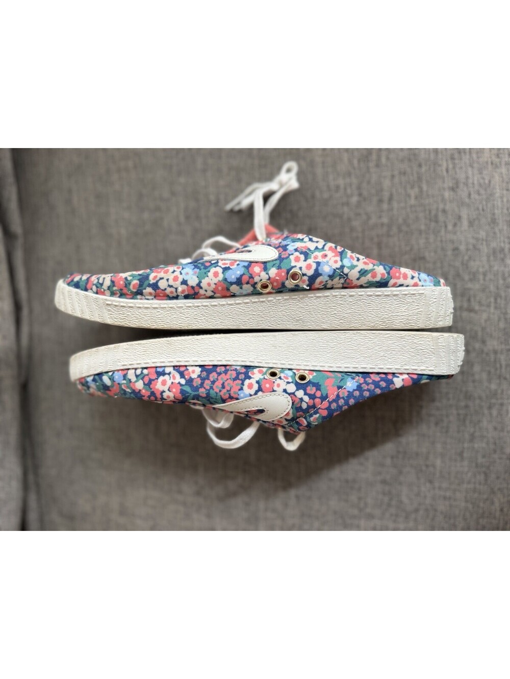 Tretorn Easy Nylite Floral Sneaker Mules Canvas Slip On Shoes Size 10 - Picture 8 of 11